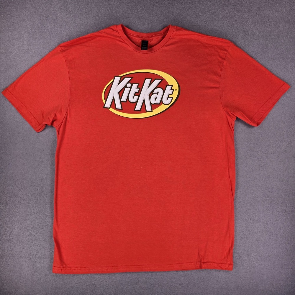 Gildan Red Kit Kat Logo Short Sleeve Tee